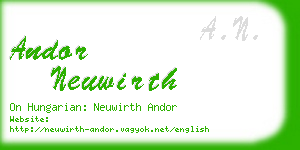 andor neuwirth business card